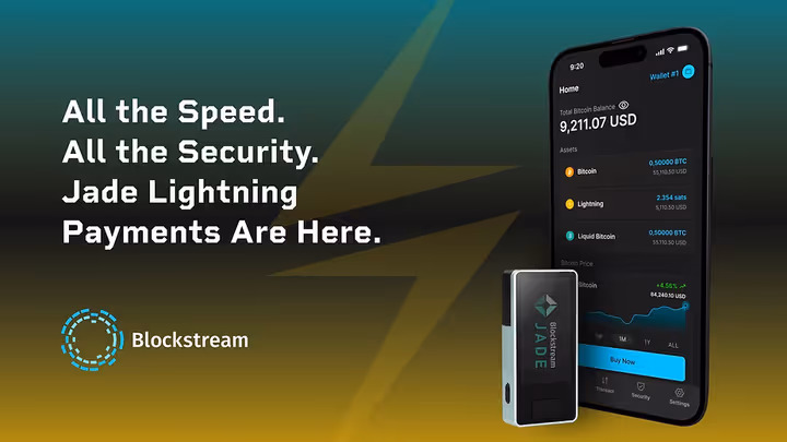 すべてのスピードとセキュリティ。Jadeがライトニング決済に対応